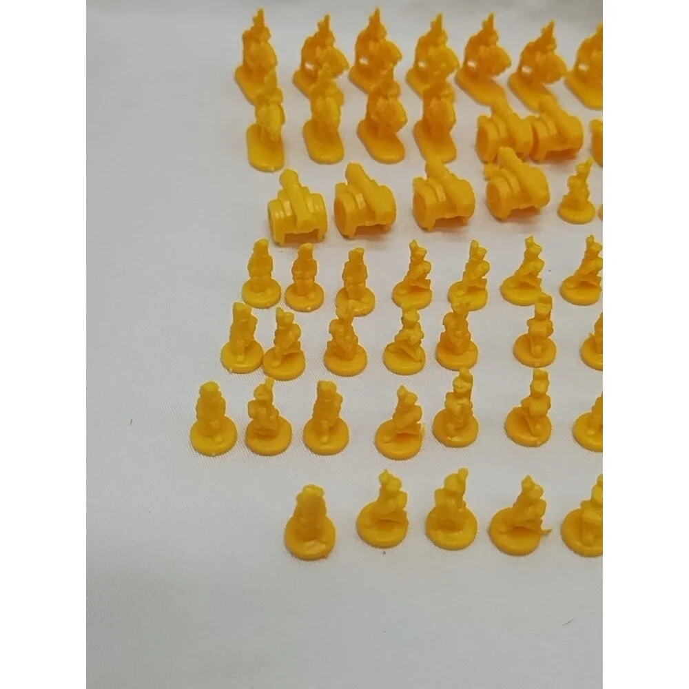 Set Of (60) 1993 Risk Yellow Board Game Player Pieces